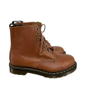 Dr.Martens 1460 Carrara Leather Lace Up Boots Womens 9 Mens 8 Chestnut Brown